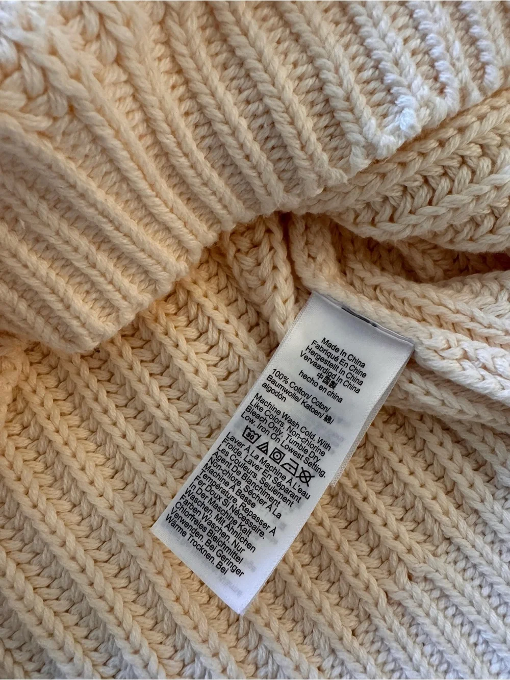 J. Crew Heritage Fisherman’s Sweater in Ivory. 100% cotton